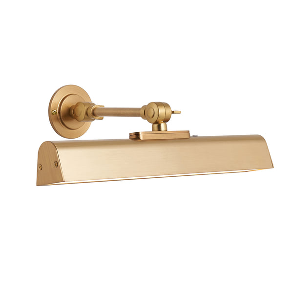 Endon Dalyan Rechargeable Picture Light in warm brass with frosted polycarbonate