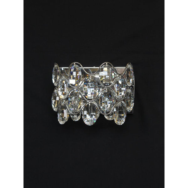 Impex Raina 2 Light Crystal Wall Light in Chrome – A stylish and elegant wall light, perfect for modern and classic interiors. High-quality and durable design.