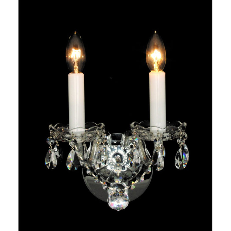 Impex Stella 2 Light Beaded Wall Light in Chrome – A stylish and elegant wall light, perfect for modern and classic interiors. High-quality and durable design.