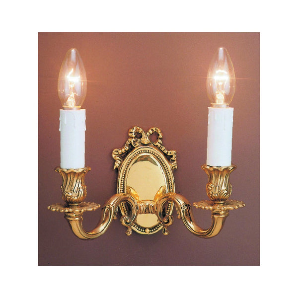 Impex Sandringham 2 Light Wall Light in Polished Brass – A stylish and elegant wall light, perfect for modern and classic interiors. High-quality and durable design.