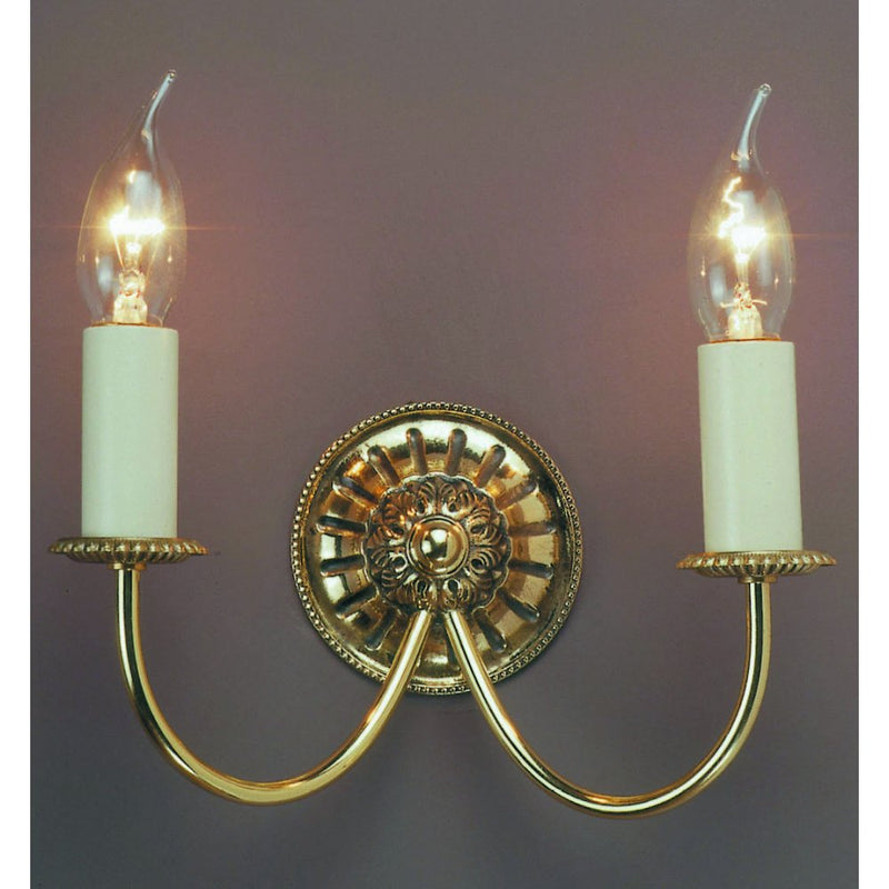 Impex Solar 2 Light Wall Light in Polished Brass – A stylish and elegant wall light, perfect for modern and classic interiors. High-quality and durable design.