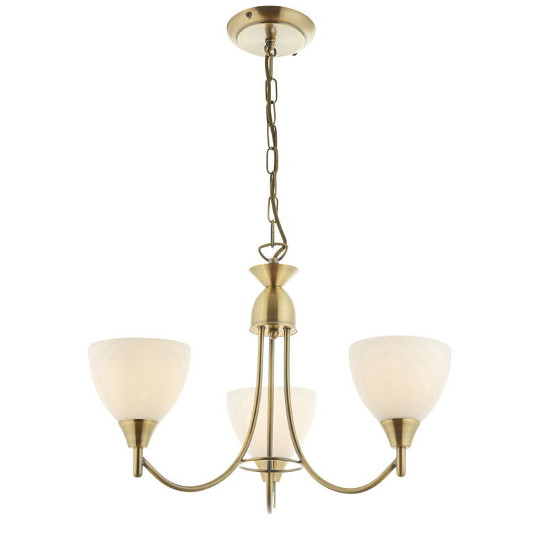 Close-up of the Alton 3 Light Pendant ceiling plate and fittings