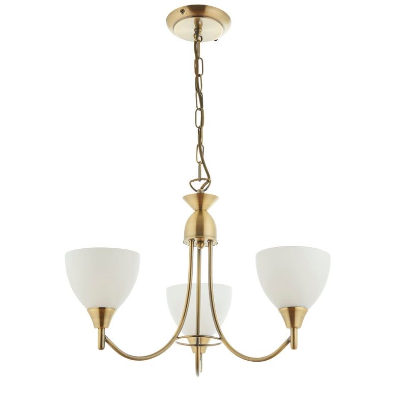 Alton 3 Light Pendant – alternative view in antique brass