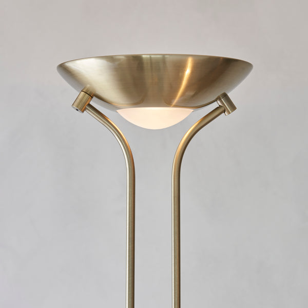 Rome Mother and Child Floor Lamp lit up in a living room setting