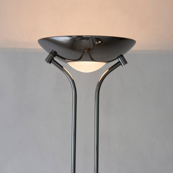 Rome Mother and Child Floor Lamp lit up in a living room setting