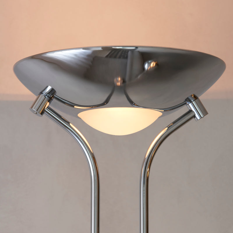 Rome Mother and Child Floor Lamp lit up in a living room setting