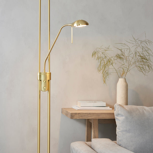 Close-up of the Rome Mother and Child Floor Lamp shade and finish