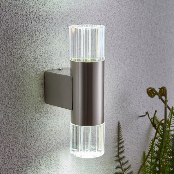 Interiors 1900 Grant 2 Light Outdoor Wall Light Stainless Steel