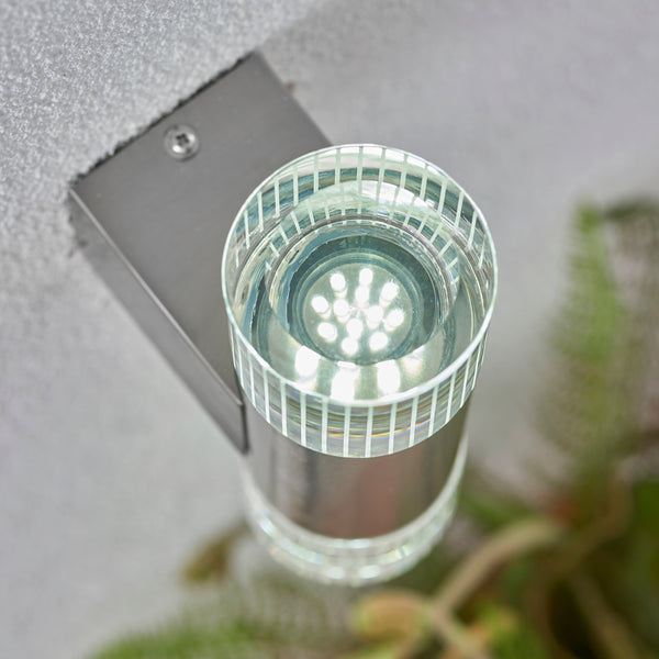 Interiors 1900 Grant 2 Light Outdoor Wall Light Stainless Steel