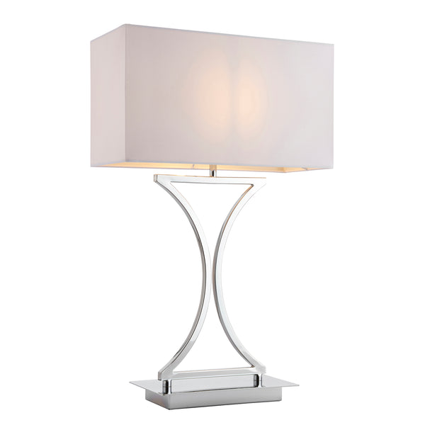 Endon Epalle Table Lamp in chrome on a white background