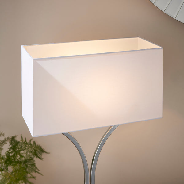 Detail of the chrome finish on the Epalle Table Lamp