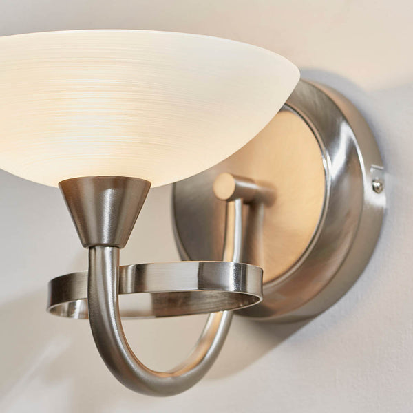 Interiors 1900 Cagney Wall Light Satin Chrome