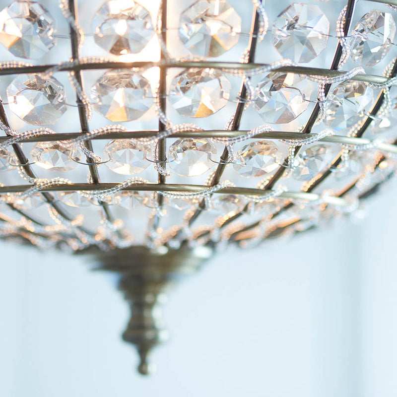 Tanaro Pendant detail showing the clear glass and fittings