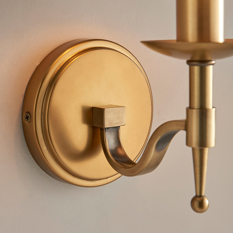 Interiors 1900 Stanford 1 Light Wall Light in Antique Brass