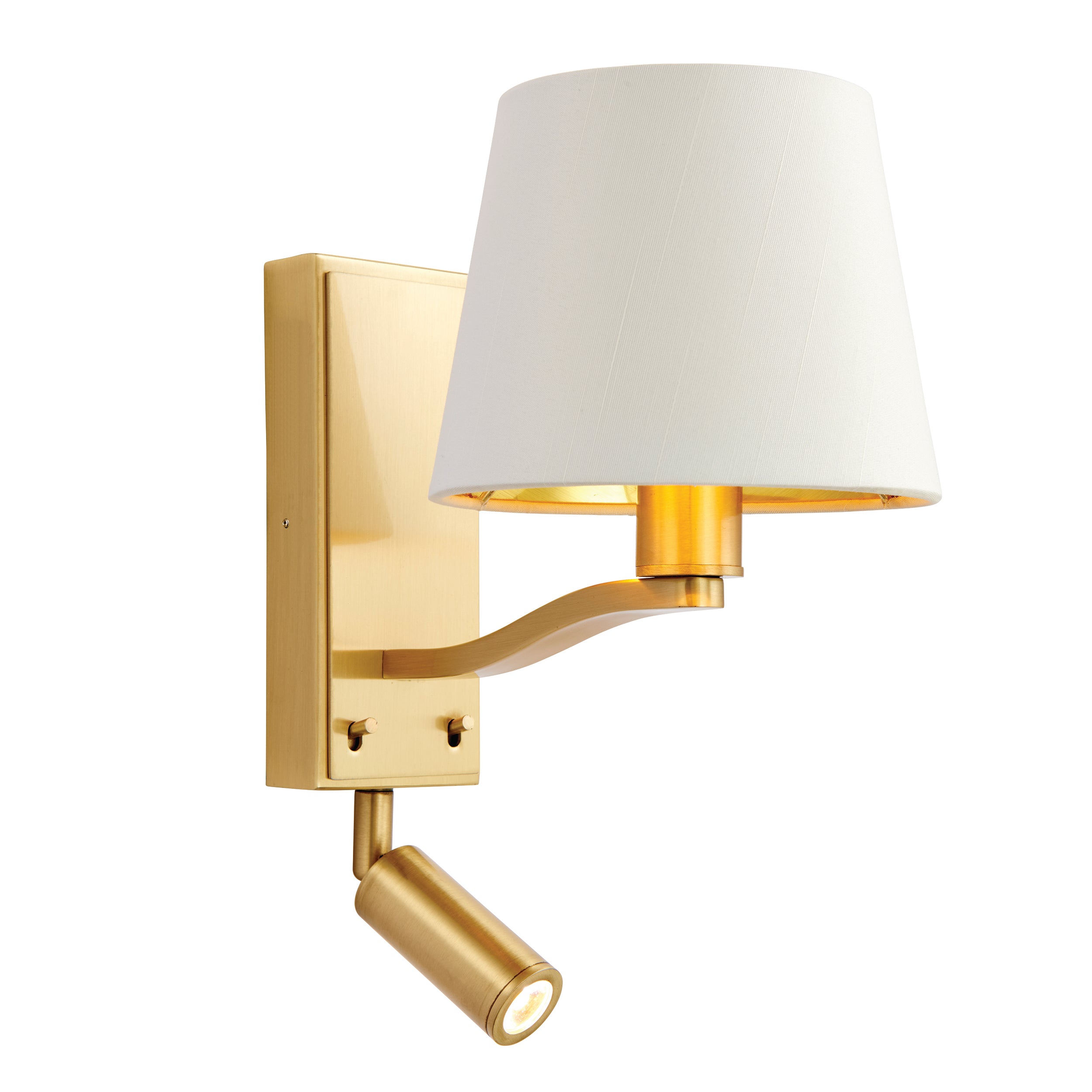 Harvey 1 Light Wall & Spot Light Satin Gold – Lush Chandeliers