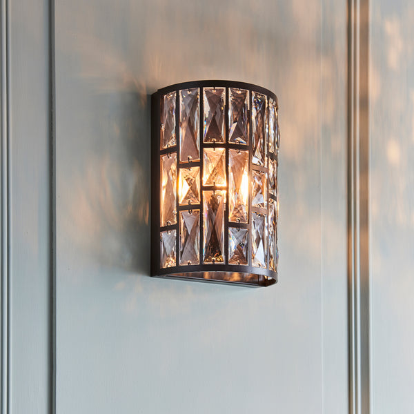 Interiors 1900 Belle 1 Light Wall Sconce Dark Bronze