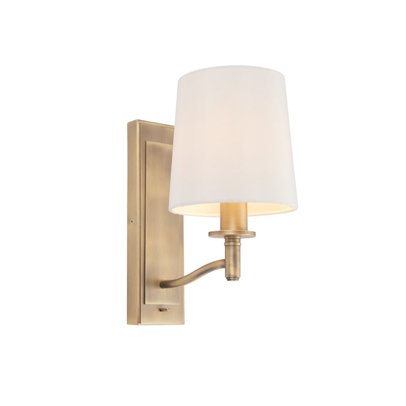 Endon Ortona 1 Light Wall Light Antique Brass