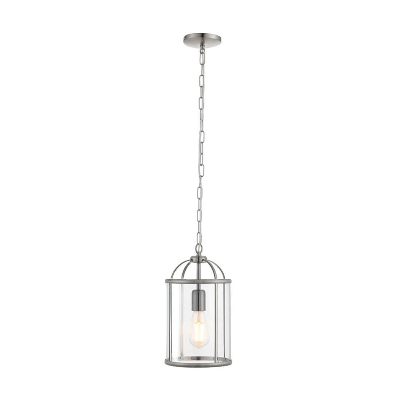 Lambeth Lantern Pendant detail showing the clear glass and fittings