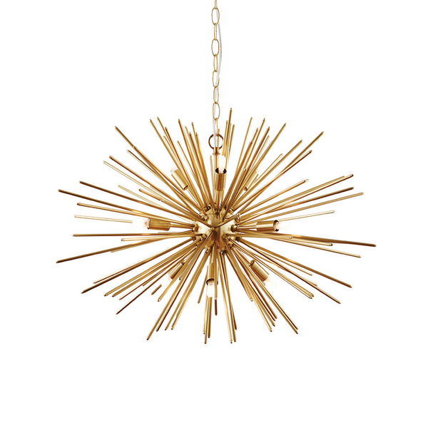 Endon Orta 9 Light Sputnik Pendant in satin brass