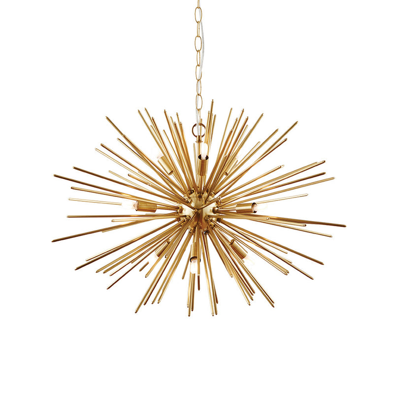 Endon Orta 9 Light Sputnik Pendant in satin brass