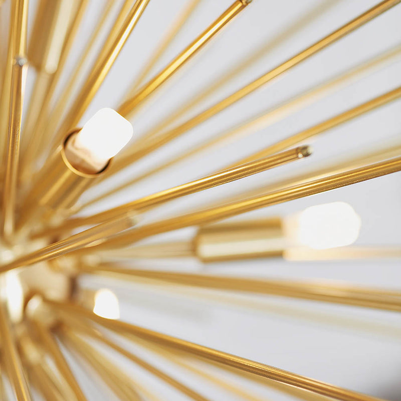 Close-up of the metalwork on the Orta 9 Light Sputnik Pendant