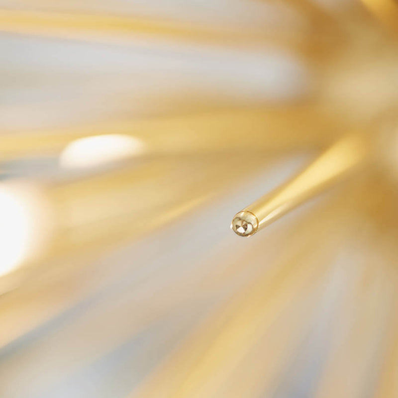 Orta 9 Light Sputnik Pendant detail showing the metalwork and fittings