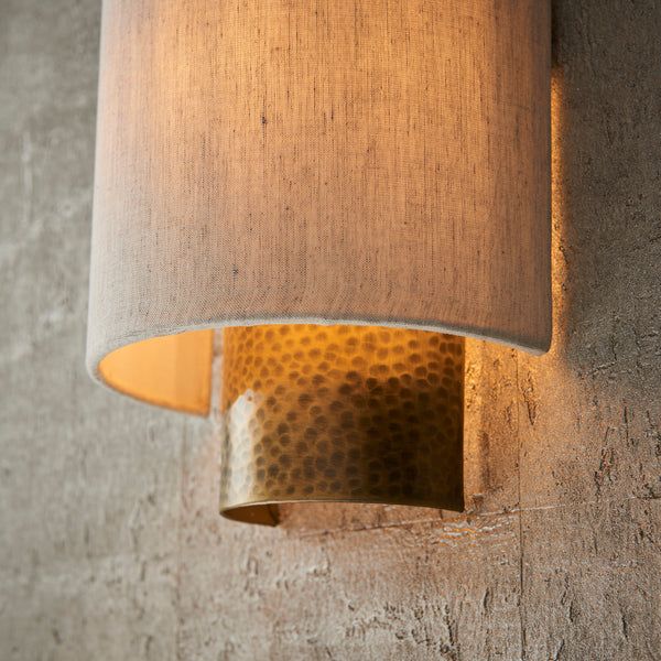 Interiors 1900 Indara Wall Light Hammered Aged Bronze