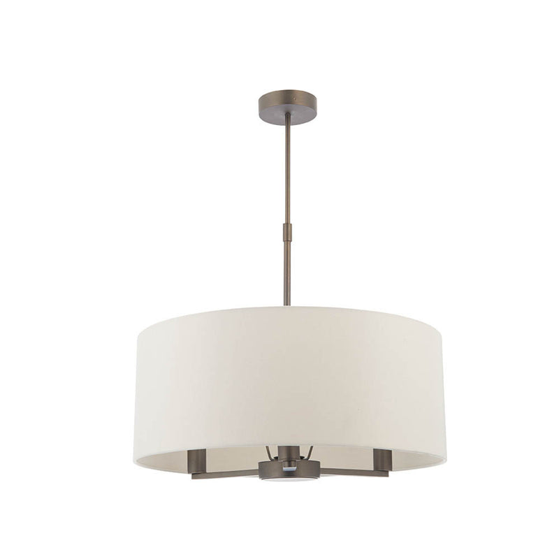 Daley 3 Light Drum Pendant detail showing the marble fabric and fittings