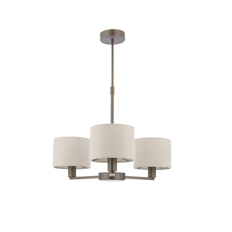 Daley 3 Light Pendant detail showing the marble fabric and fittings
