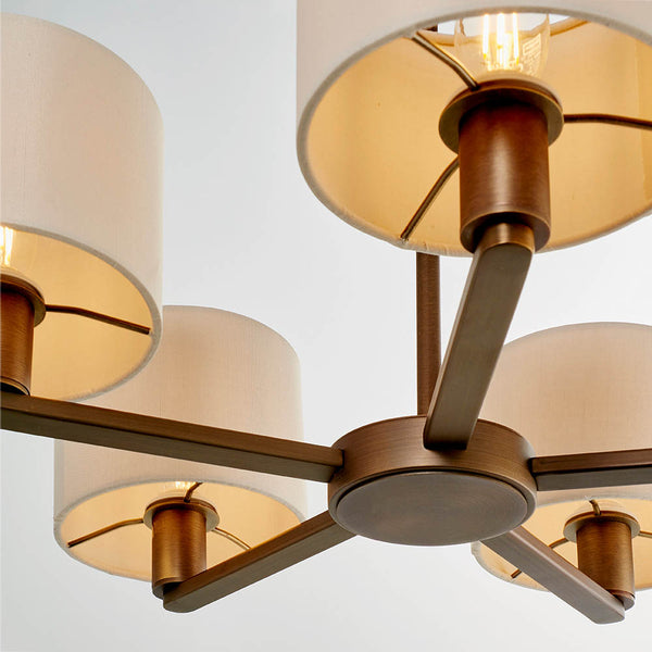 Daley 5 Light Pendant in dark antique bronze shown in a room setting