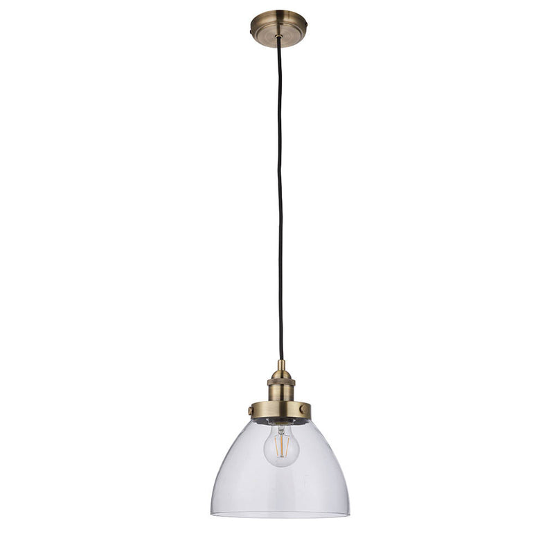 Hansen Pendant detail showing the clear glass and fittings