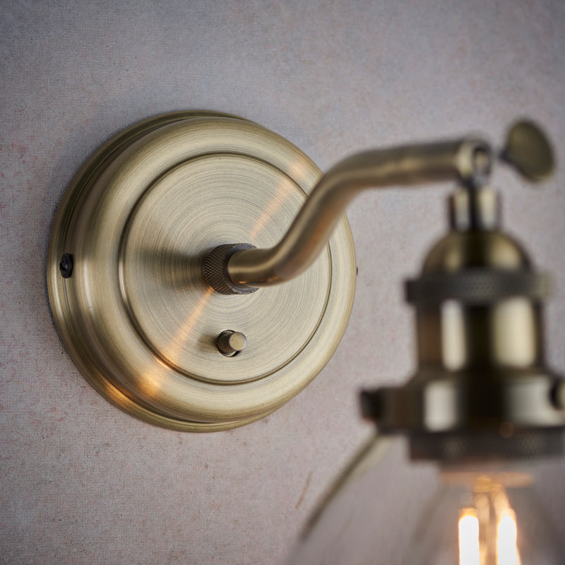 Interiors 1900 Hansen Wall Light Antique Brass