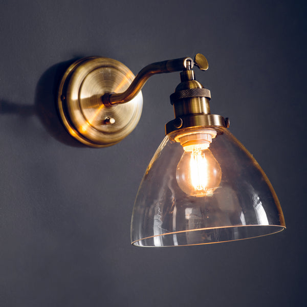 Interiors 1900 Hansen Wall Light Antique Brass
