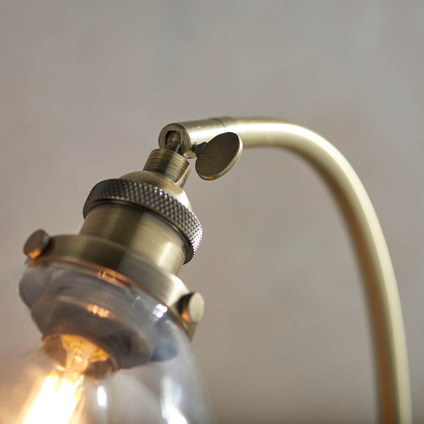 Close-up of the Hansen Task Table Lamp shade and finish