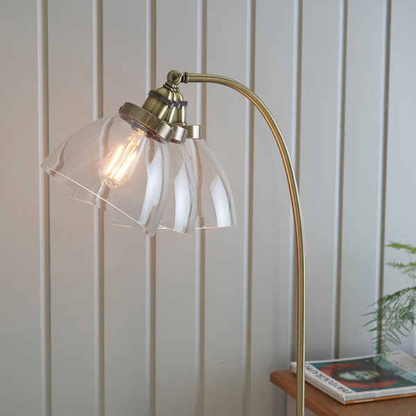Close-up of the Hansen Floor Lamp shade and finish