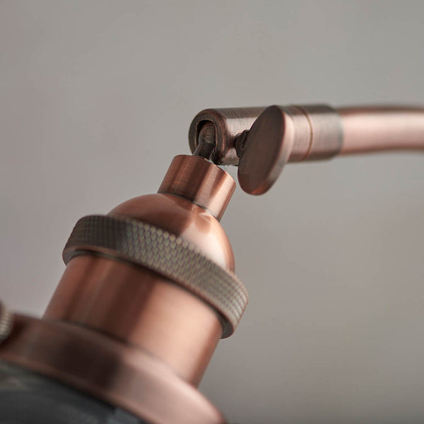 Close-up of the Hansen Task Table Lamp shade and finish