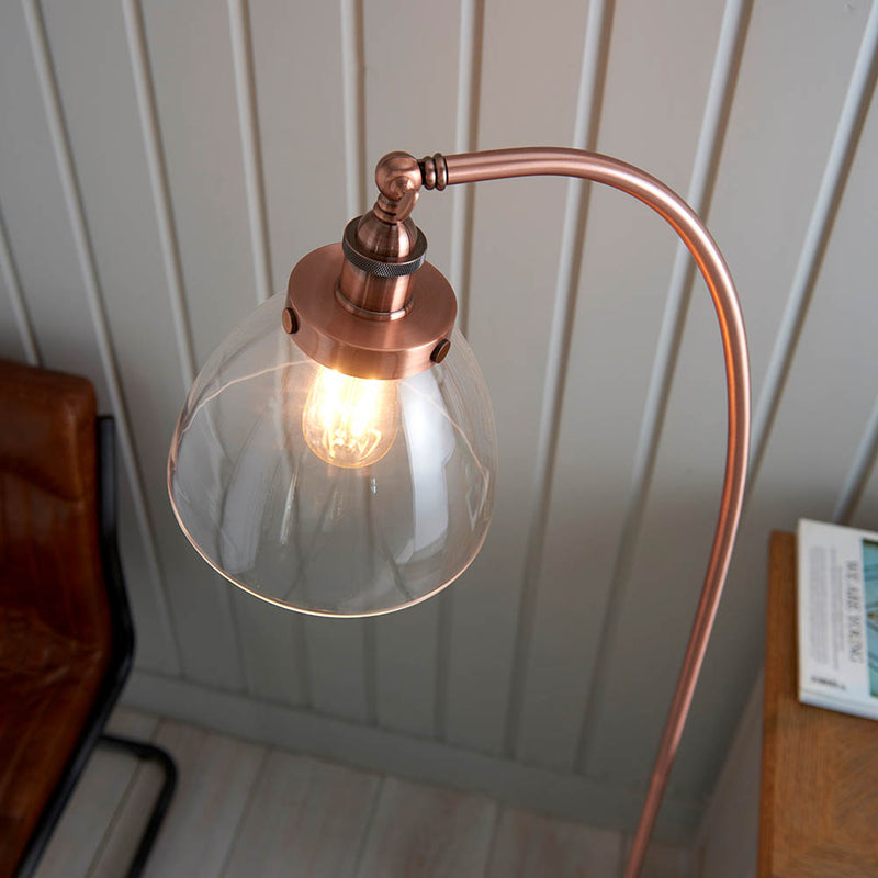 Close-up of the Hansen Floor Lamp shade and finish