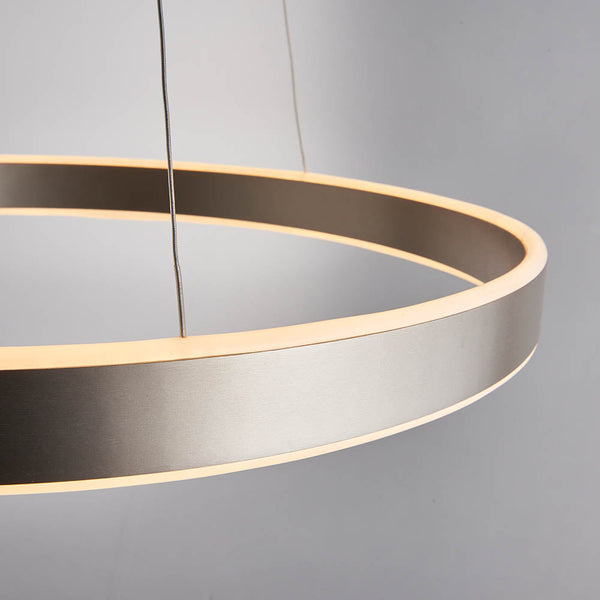 Gen Ring Pendant Ceiling Light Satin Nickel - Comet Lighting
