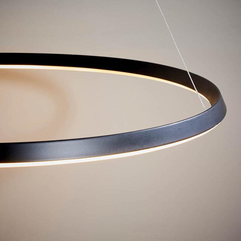 Staten LED Hoop Pendant detail showing the white silicone and fittings