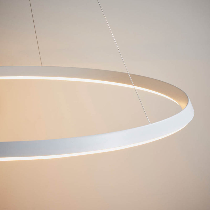 Staten LED Hoop Pendant detail showing the metalwork and fittings