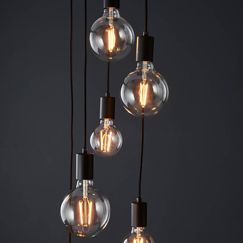 Close-up of the metalwork on the Studio 6 Light Cluster Pendant