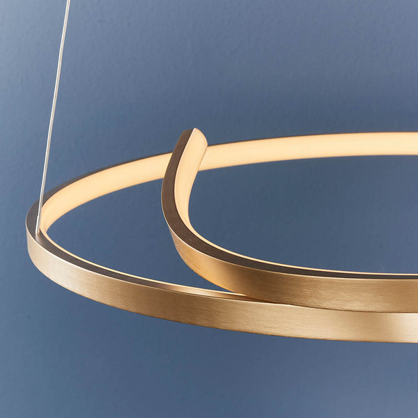 Close-up of the white silicone on the Rafe LED Hoop Pendant