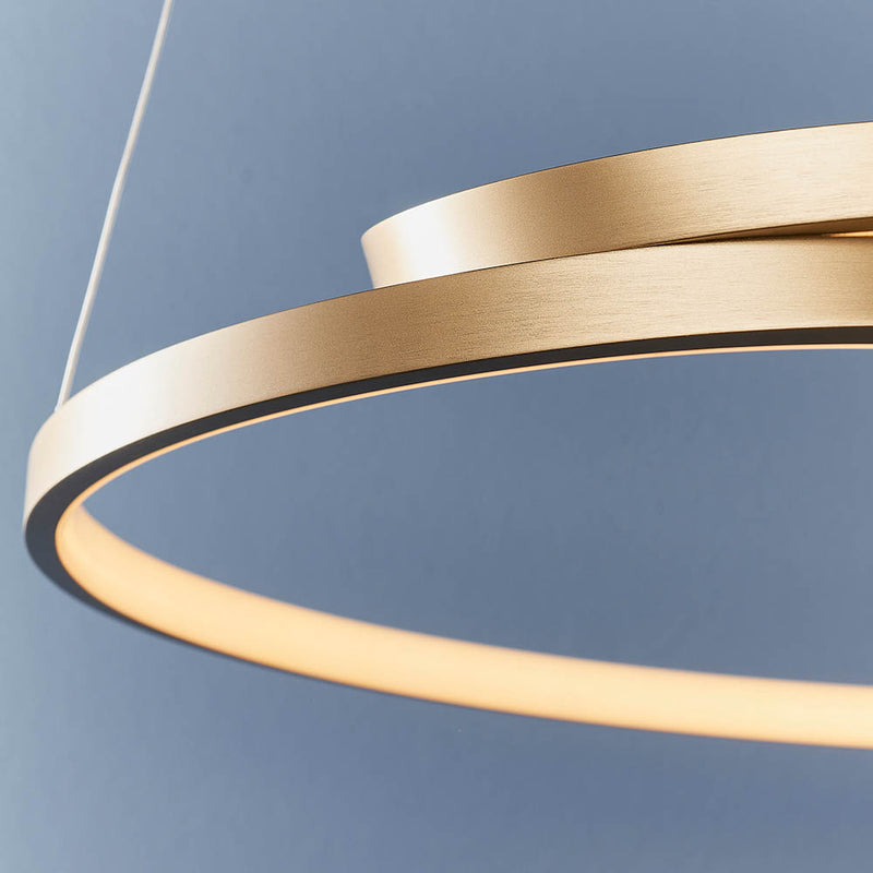 Rafe LED Hoop Pendant detail showing the white silicone and fittings