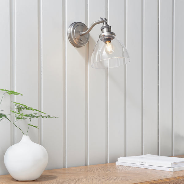 Interiors 1900 Hansen Wall Light Brushed Silver