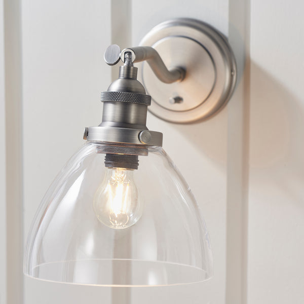 Interiors 1900 Hansen Wall Light Brushed Silver