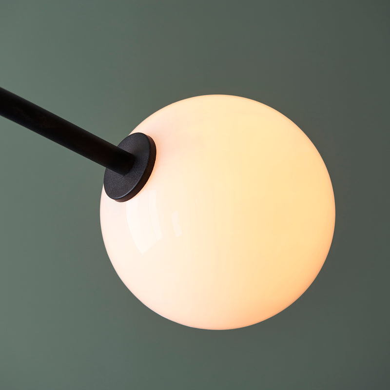 Close-up of the Balance 4 Light Semi Flush Ceiling Light ceiling plate and fittings