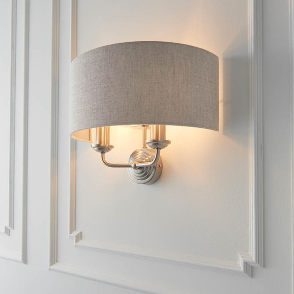 Interiors 1900 Highclere 2 Light Wall Light Chrome