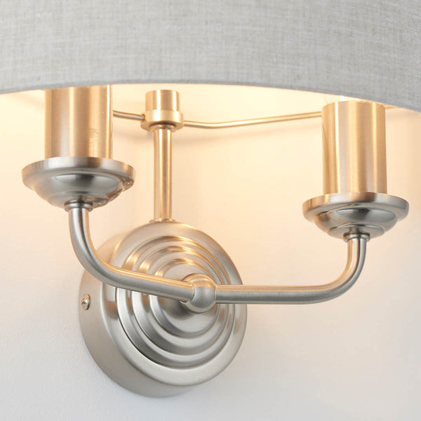 Interiors 1900 Highclere 2 Light Wall Light Chrome