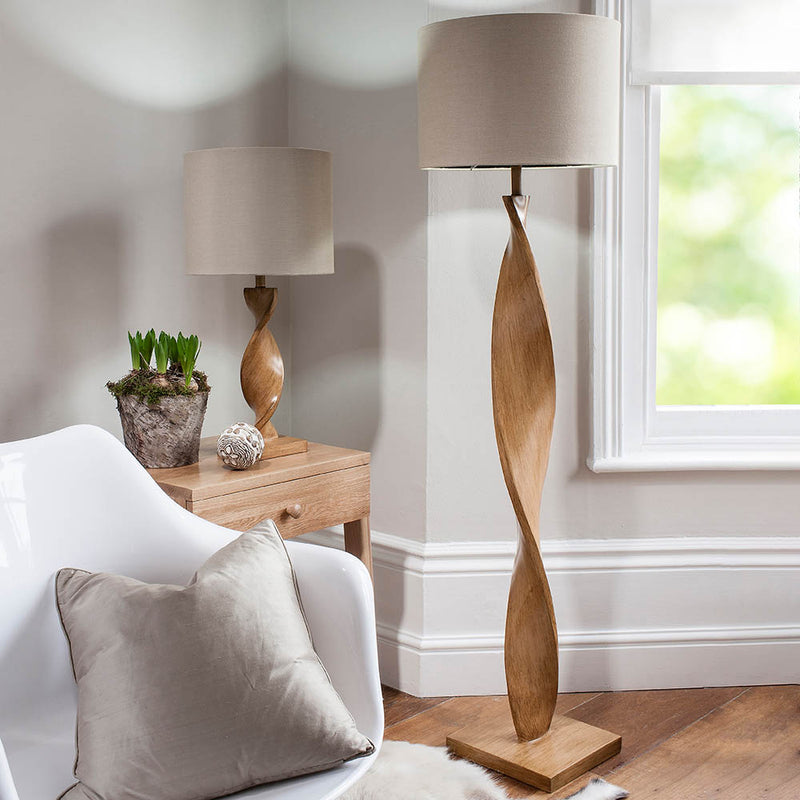 Close-up of the Abia Table Lamp shade and finish