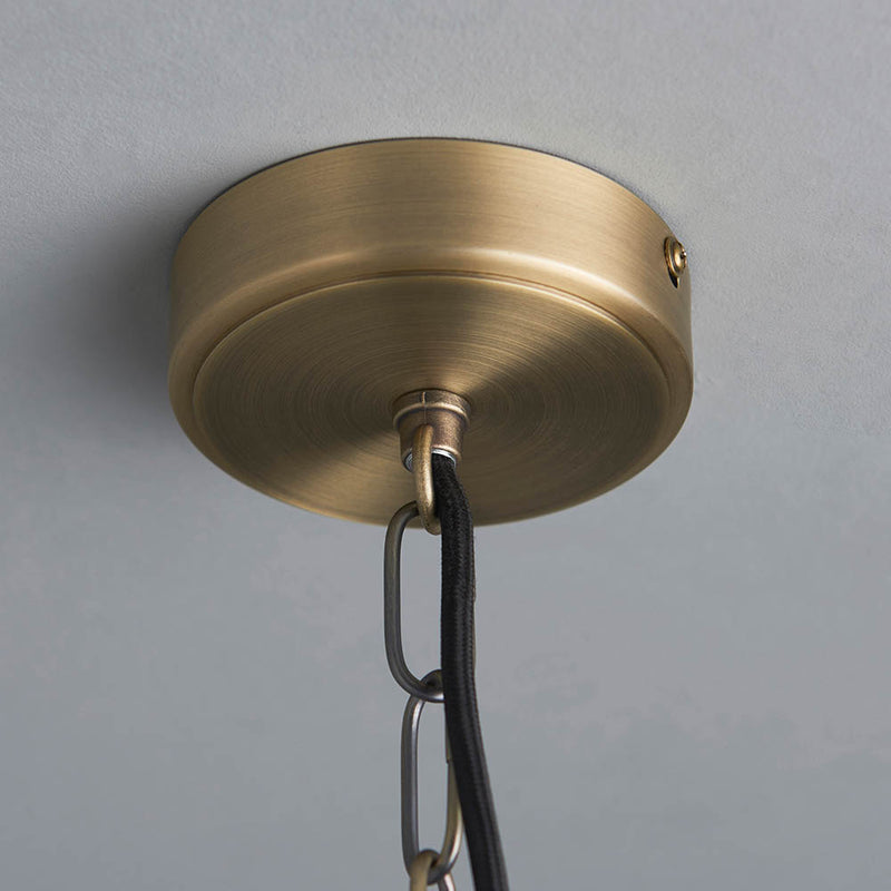 Hurst Lantern Pendant detail showing the clear glass and fittings